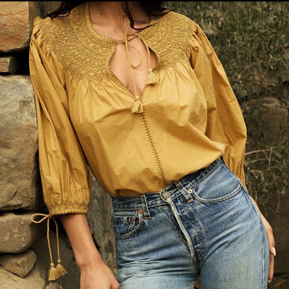 Doen Artiste Blouse XS in Wheat